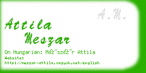 attila meszar business card